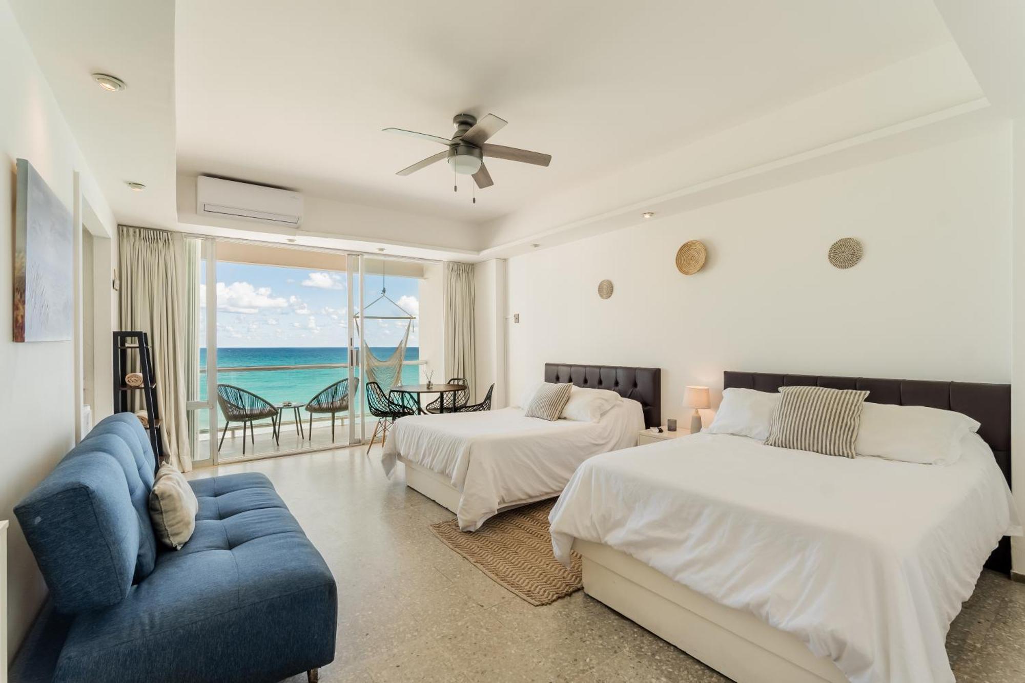 *Turquoise Escape- Beachfront Studio By Casa Paraiso* Cancún Exterior foto